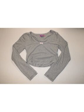 edikted gray ribbed long sleeve top